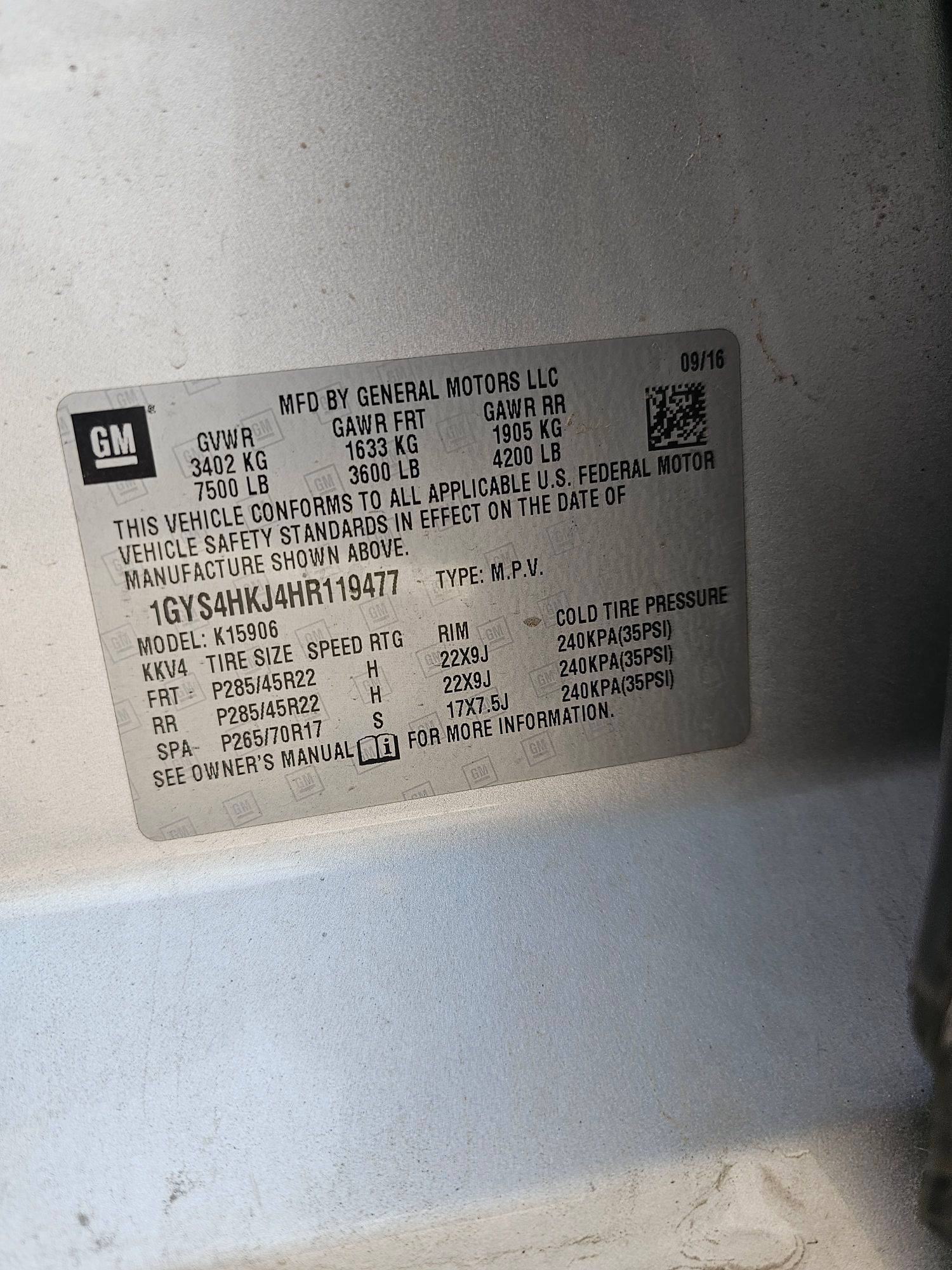 CADILLAC ESCALADE ESV PREMIUM LUXURY 2017 - Marhaba Auction Used Cars - Image 10