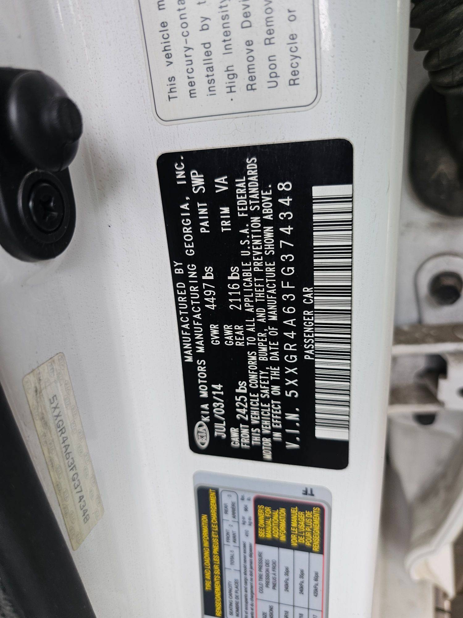 2015 KIA OPTIMA — 173880 Miles — Lot A63FG374348 — Souq - Marhaba Auctions Used Cars - Image 10