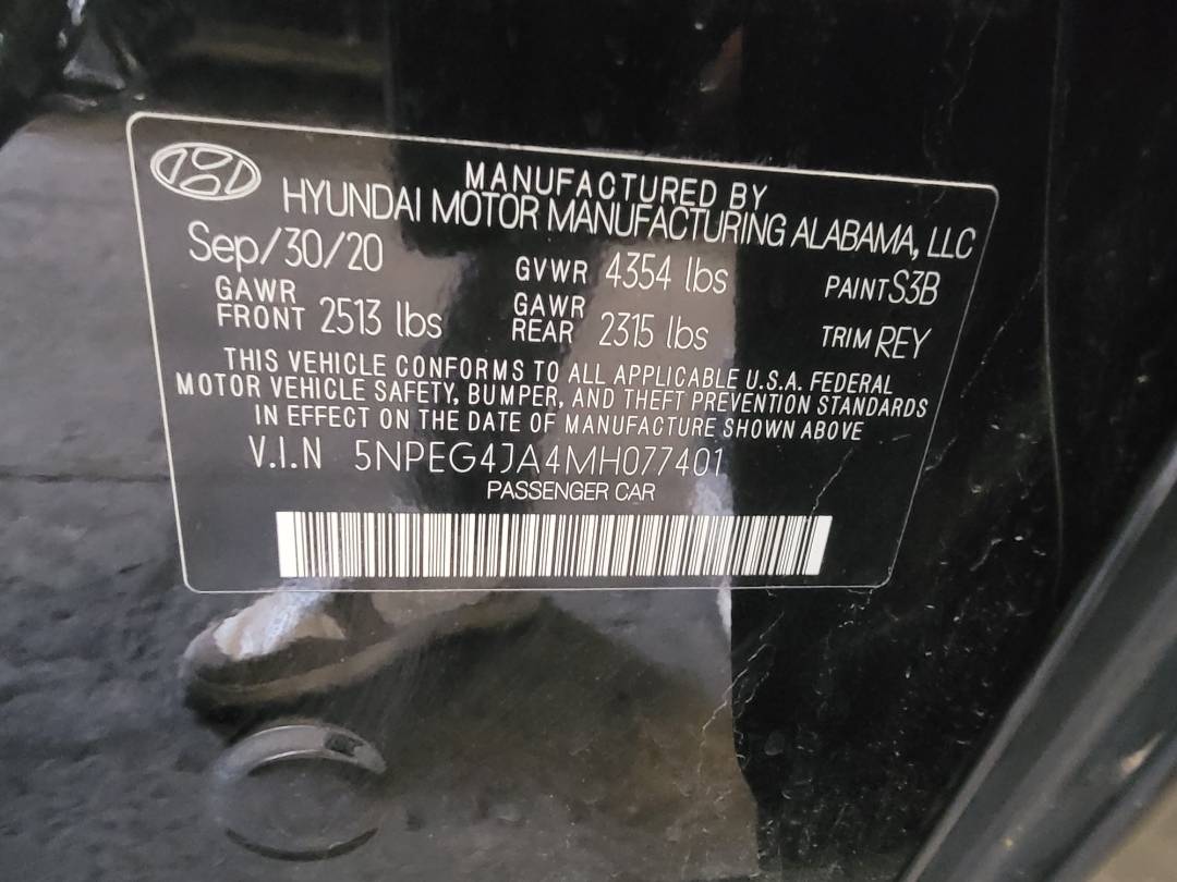 2021 HYUNDAI SONATA — 97342 Miles — Lot 4MH077401 — Main - Marhaba Auctions Used Cars - Image 10