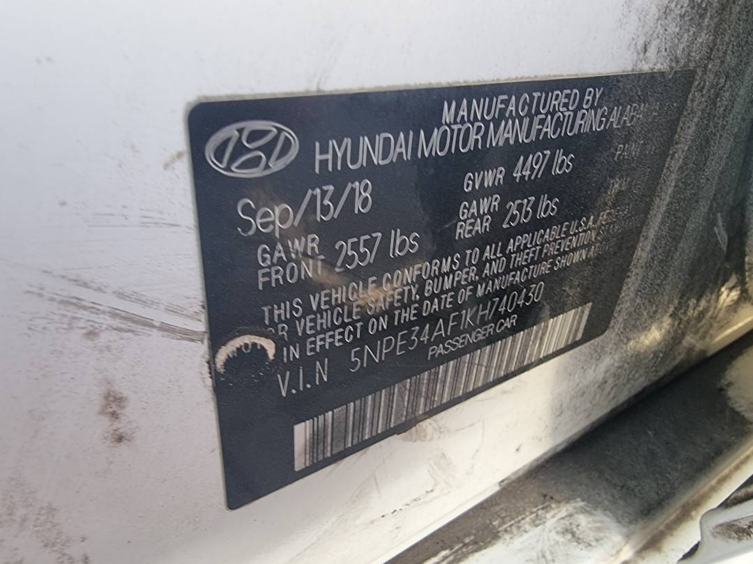 HYUNDAI SONATA 2019 - Marhaba Auction Used Cars - Image 8