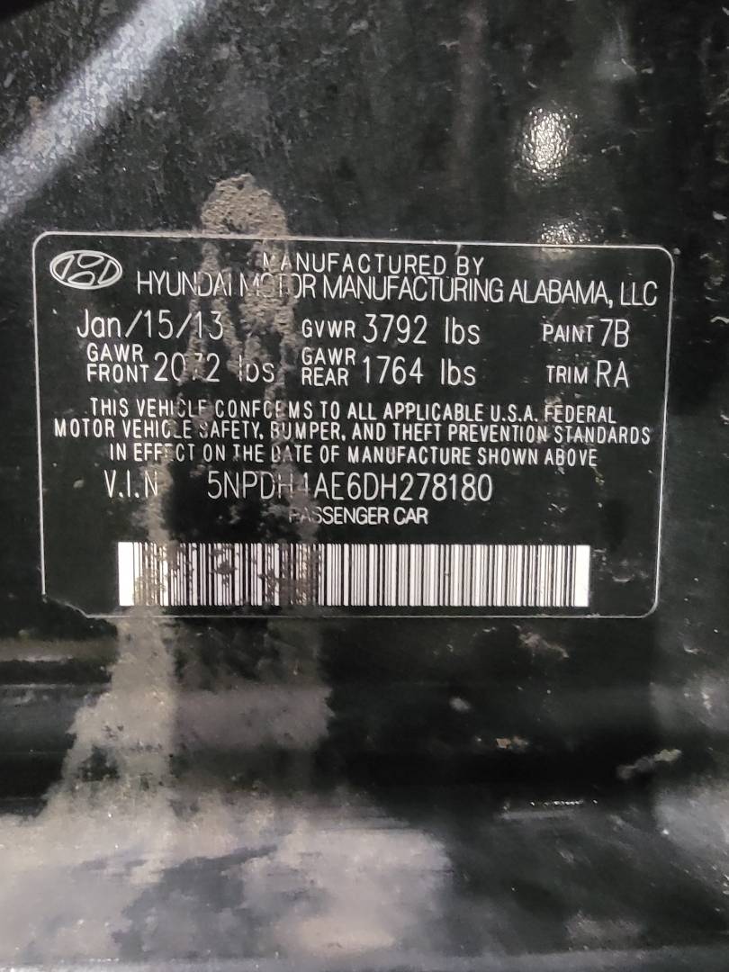 2013 HYUNDAI ELANTRA — 174334 Miles — Lot 278180 — Main - Marhaba Auctions Used Cars - Image 10