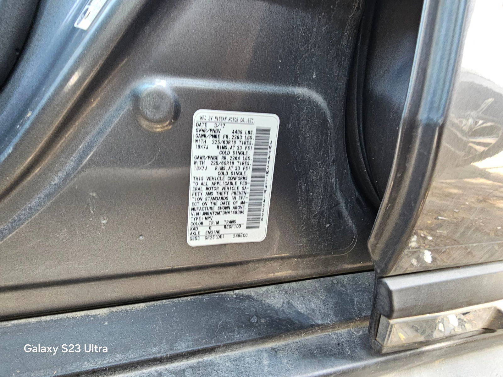 NISSAN ROGUE 2017 - Marhaba Auction Used Cars - Image 9