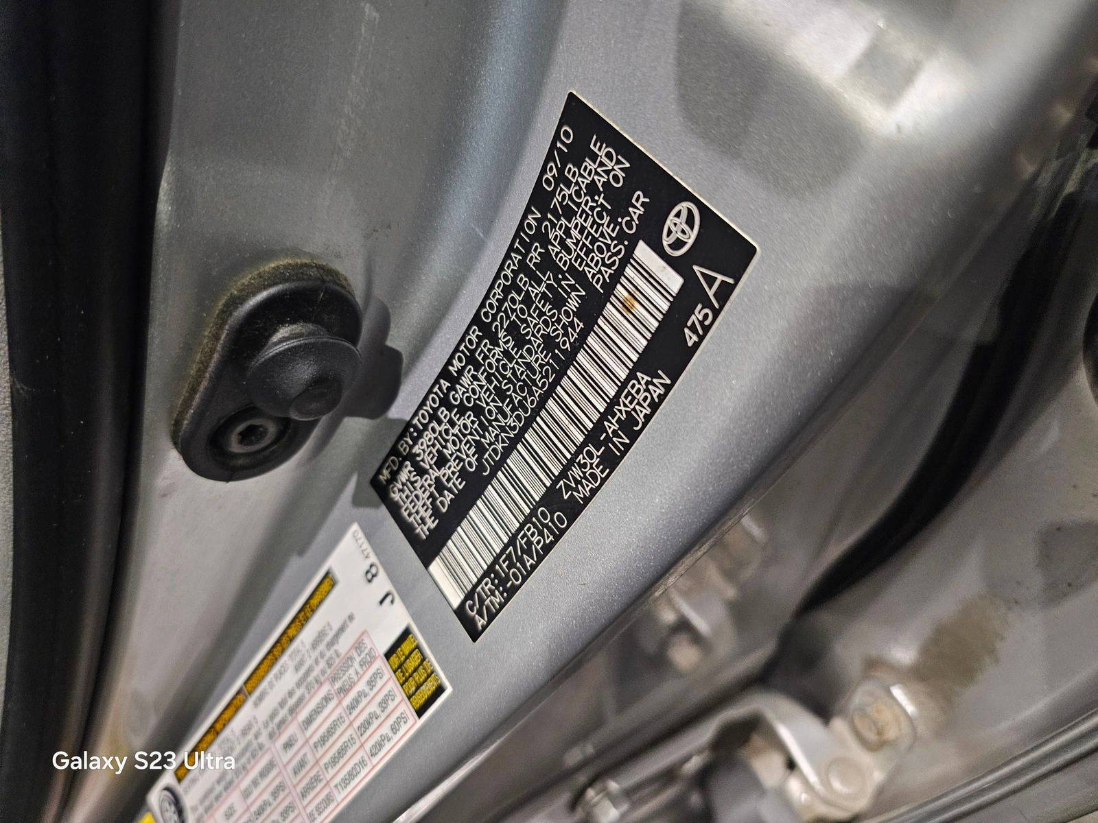 2010 TOYOTA PRIUS — 244069 Miles — Lot 43669123 — Main - Marhaba Auctions Used Cars - Image 9