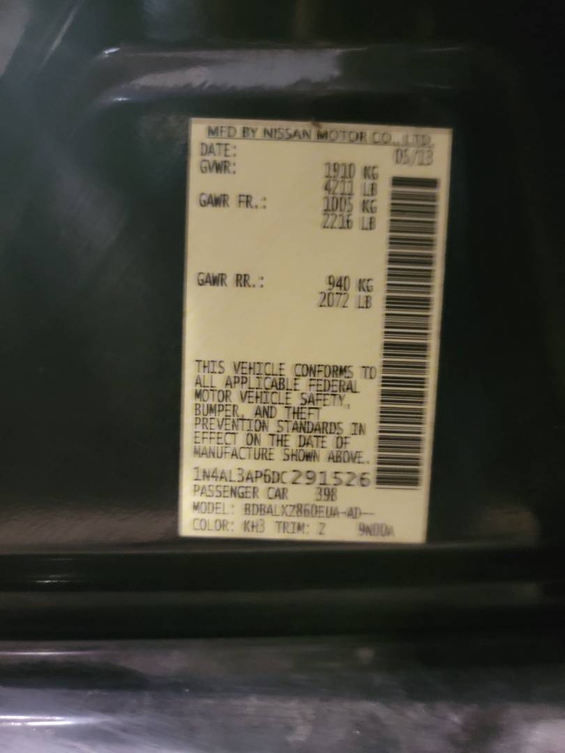 2013 NISSAN ALTIMA — 184434 Miles — Lot 38230924 - Marhaba Auctions Used Cars - Image 11