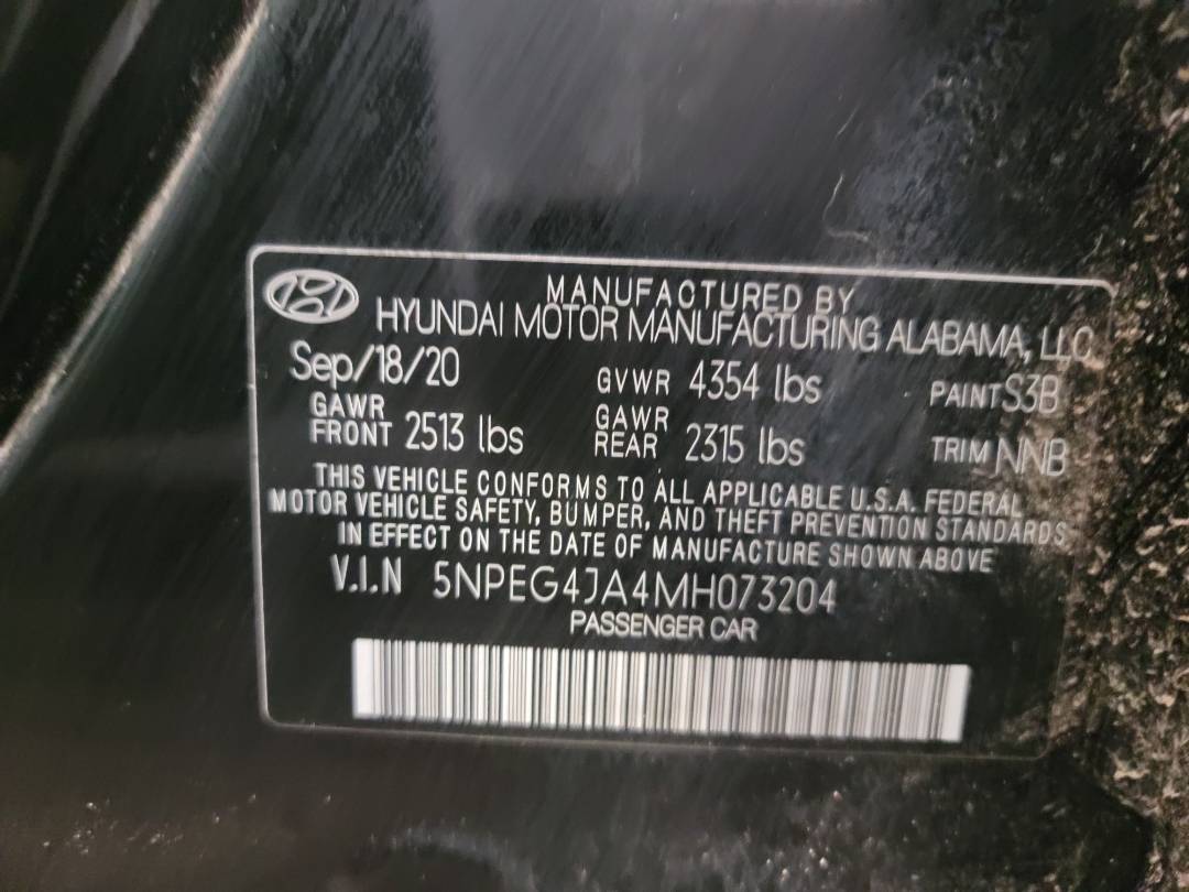 2021 HYUNDAI SONATA — 52729 Miles — Lot MH073204 — Main - Marhaba Auctions Used Cars - Image 9