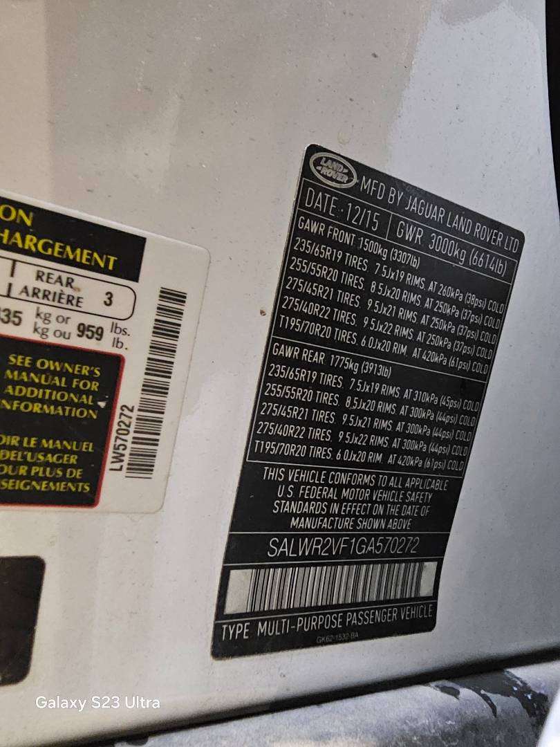 LAND ROVER RANGE ROVER SPORT HSE 2016 - Marhaba Auction Used Cars - Image 11