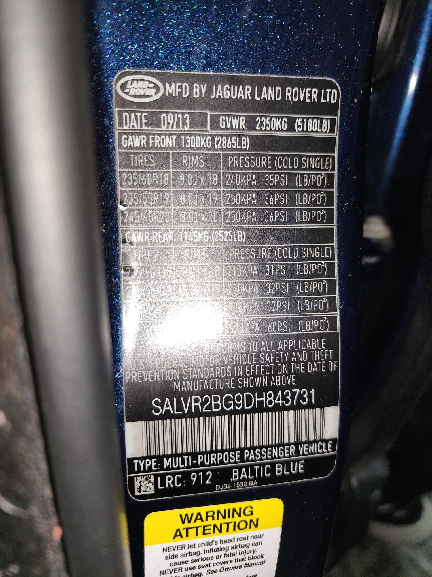 LAND ROVER RANGE ROVER EVOQUE 2013 - Marhaba Auction Used Cars - Image 12