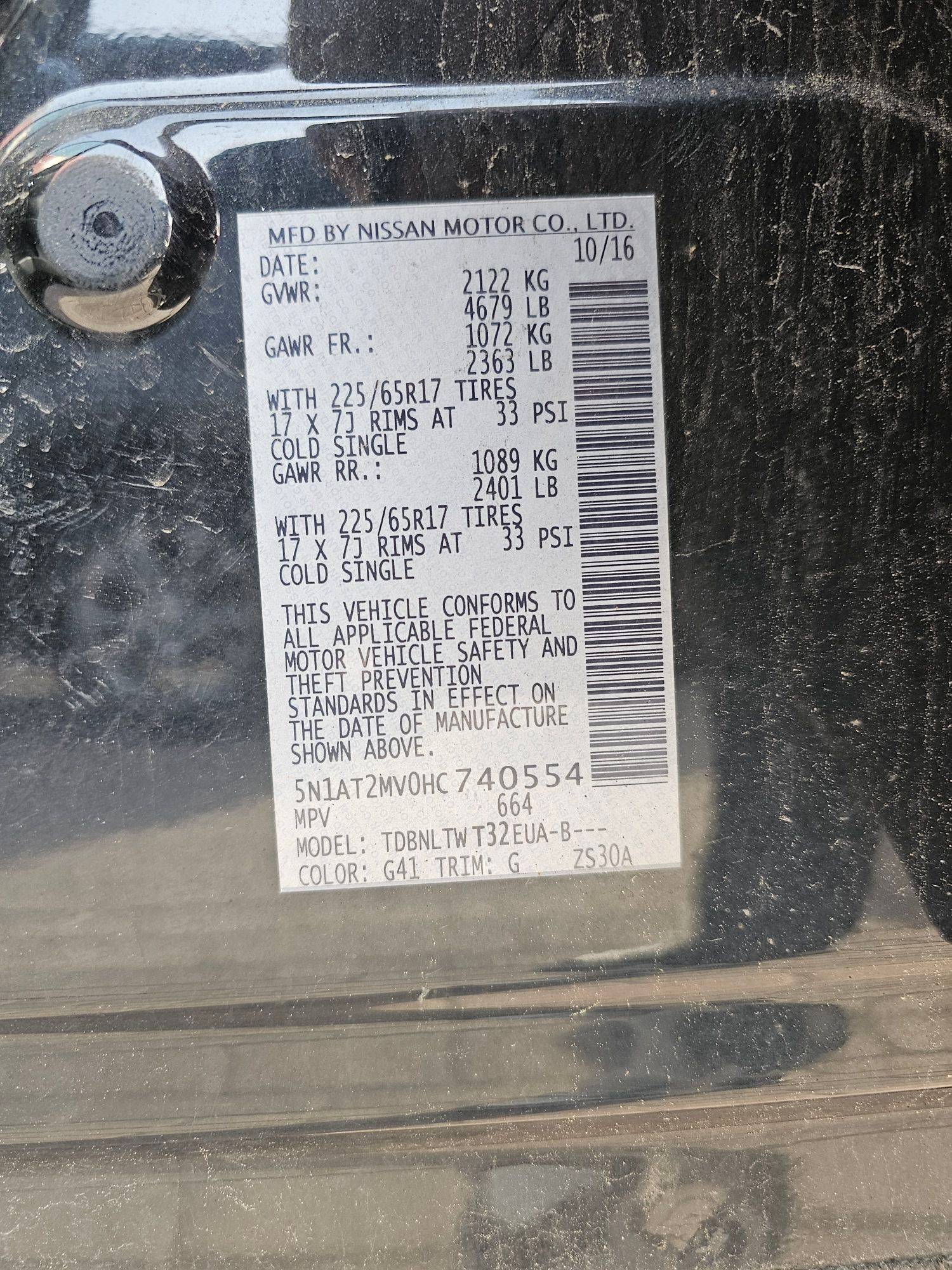 2017 NISSAN ROGUE — 149648 Miles — Lot HC740554 — Main - Marhaba Auctions Used Cars - Image 9