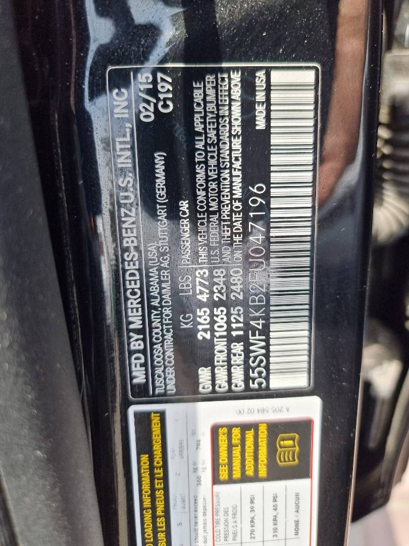2015 MERCEDES BENZ C300 — 54602 Miles — Lot 125487 — Ind. 12 - Marhaba Auctions Used Cars - Image 9