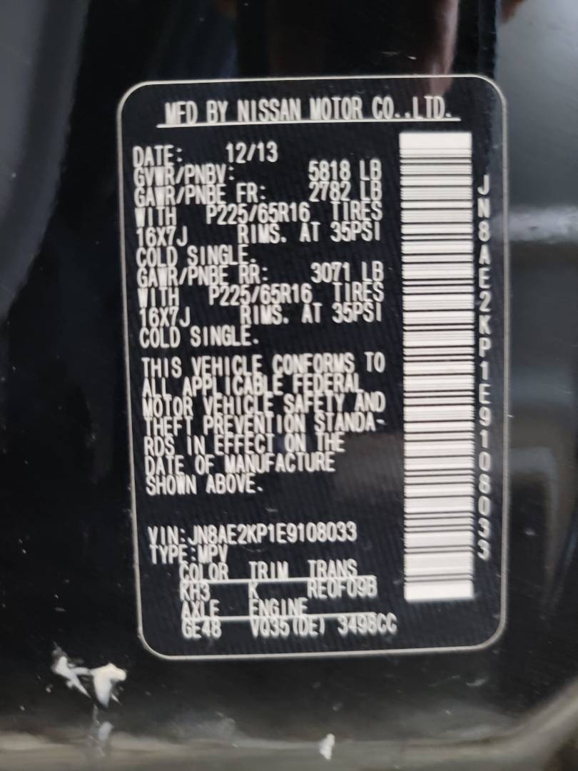 2014 NISSAN QUEST — 185726 Miles — Lot 38689613 - Marhaba Auctions Used Cars - Image 10