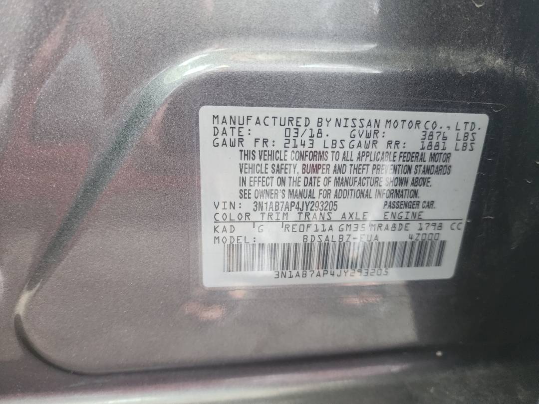 2018 NISSAN SENTRA — 104009 Miles — Lot 80136483 - Marhaba Auctions Used Cars - Image 5