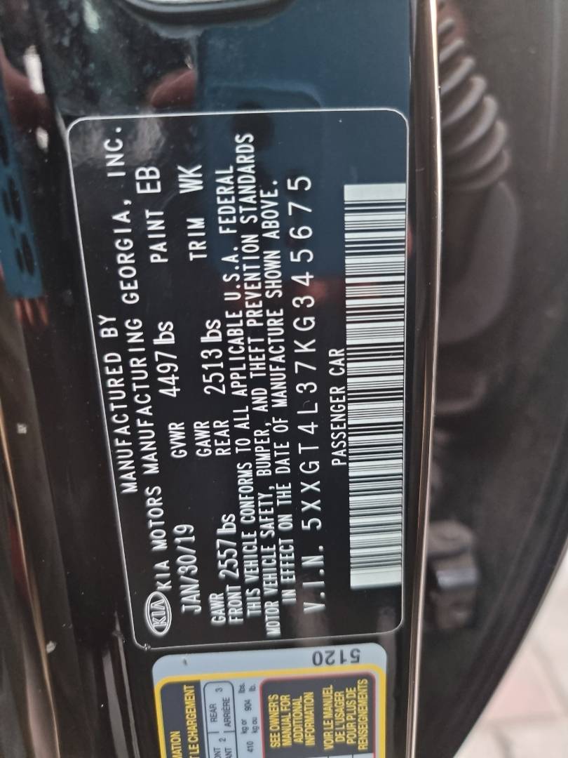 2019 KIA OPTIMA — 117719 Miles — Lot 215487 — Ind. 12 - Marhaba Auctions Used Cars - Image 8