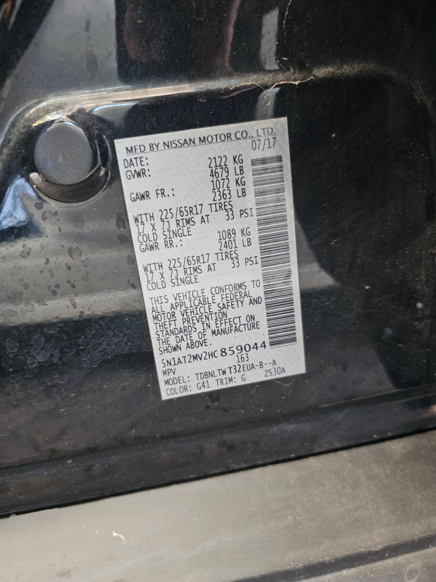 NISSAN ROGUE 2017 - Marhaba Auction Used Cars - Image 10