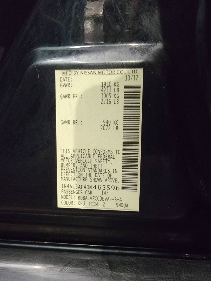 2013 NISSAN ALTIMA — 137796 Miles — Lot 465596 — Main - Marhaba Auctions Used Cars - Image 11