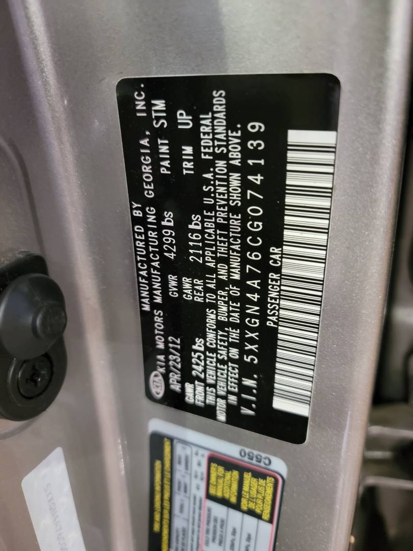 2012 KIA OPTIMA — 132088 Miles — Lot 80445303 - Marhaba Auctions Used Cars - Image 10