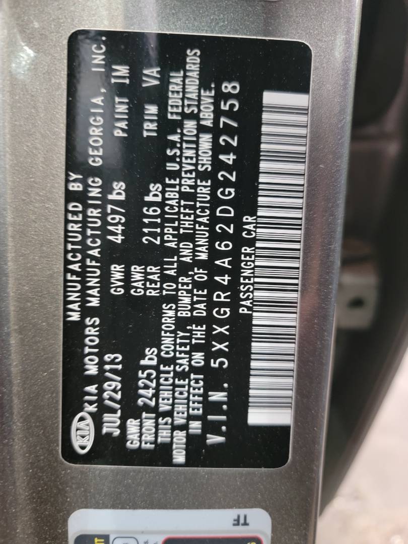 2013 KIA OPTIMA — 177789 Miles — Lot 81442433 - Marhaba Auctions Used Cars - Image 8