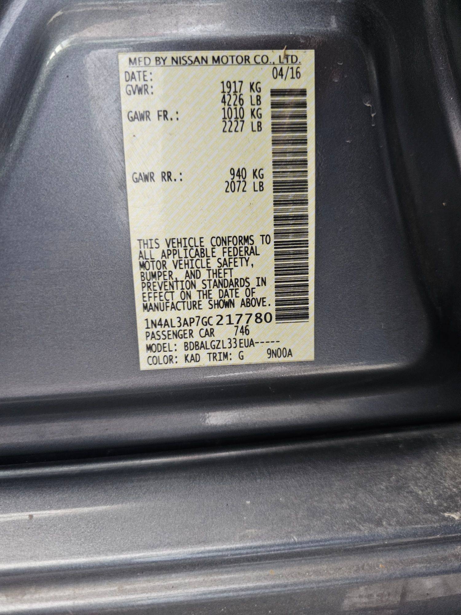 NISSAN ALTIMA 2016 - Marhaba Auction Used Cars - Image 9