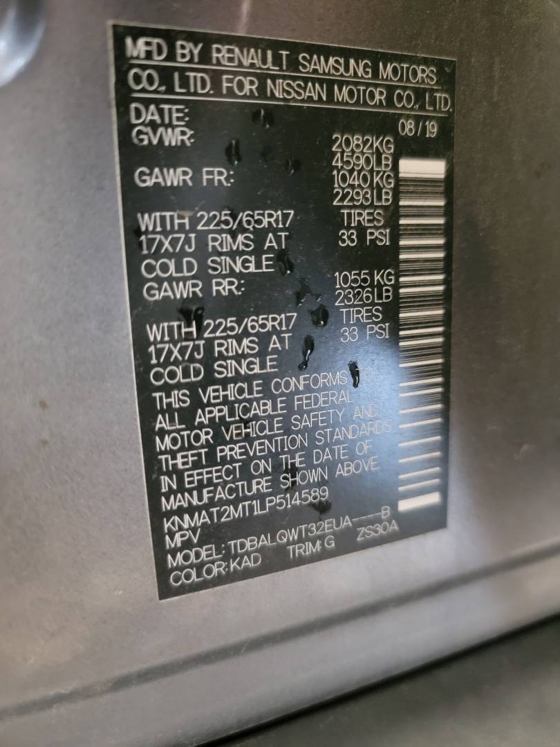 2020 NISSAN ROGUE — 74751 Miles — Lot P514589 - Marhaba Auctions Used Cars - Image 9