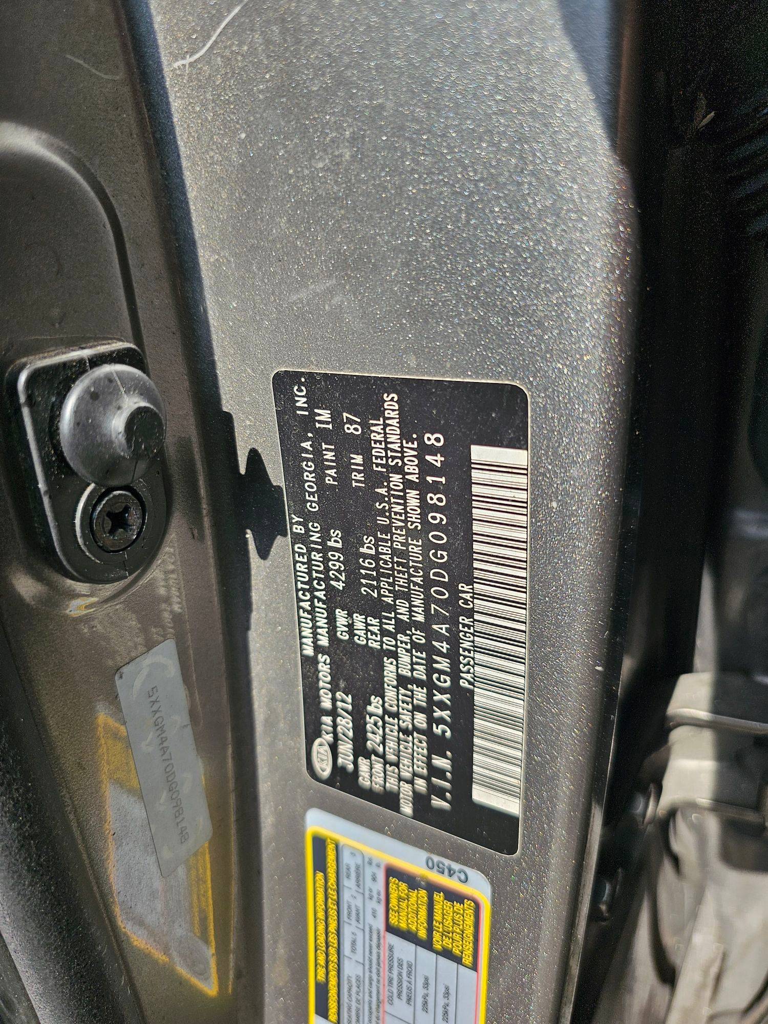 KIA OPTIMA 2013 - Marhaba Auction Used Cars - Image 9