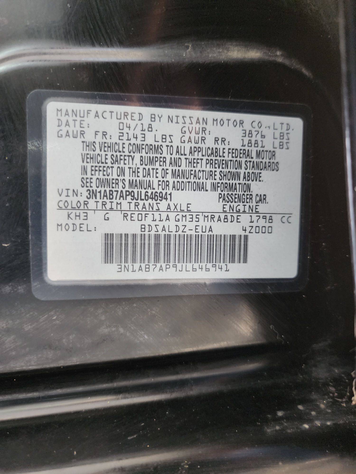2018 NISSAN SENTRA — 115090 Miles — Lot 1154134 — Souq - Marhaba Auctions Used Cars - Image 9