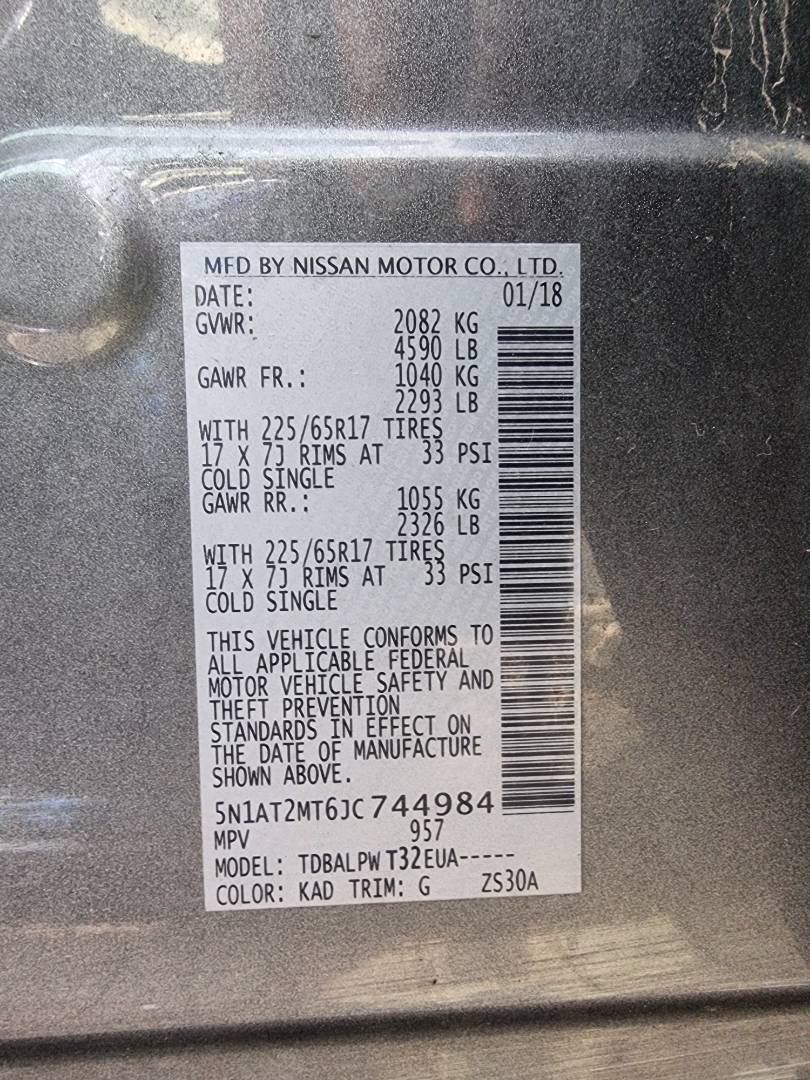 2018 NISSAN ROGUE — 92935 Miles — Lot 125487 — Souq - Marhaba Auctions Used Cars - Image 9