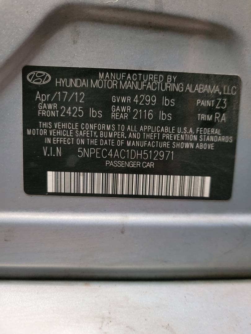 2013 HYUNDAI SONATA — 177065 Miles — Lot 37952061 - Marhaba Auctions Used Cars - Image 11
