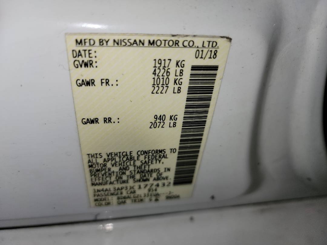 2018 NISSAN ALTIMA — 127393 Miles — Lot 70359943 - Marhaba Auctions Used Cars - Image 7