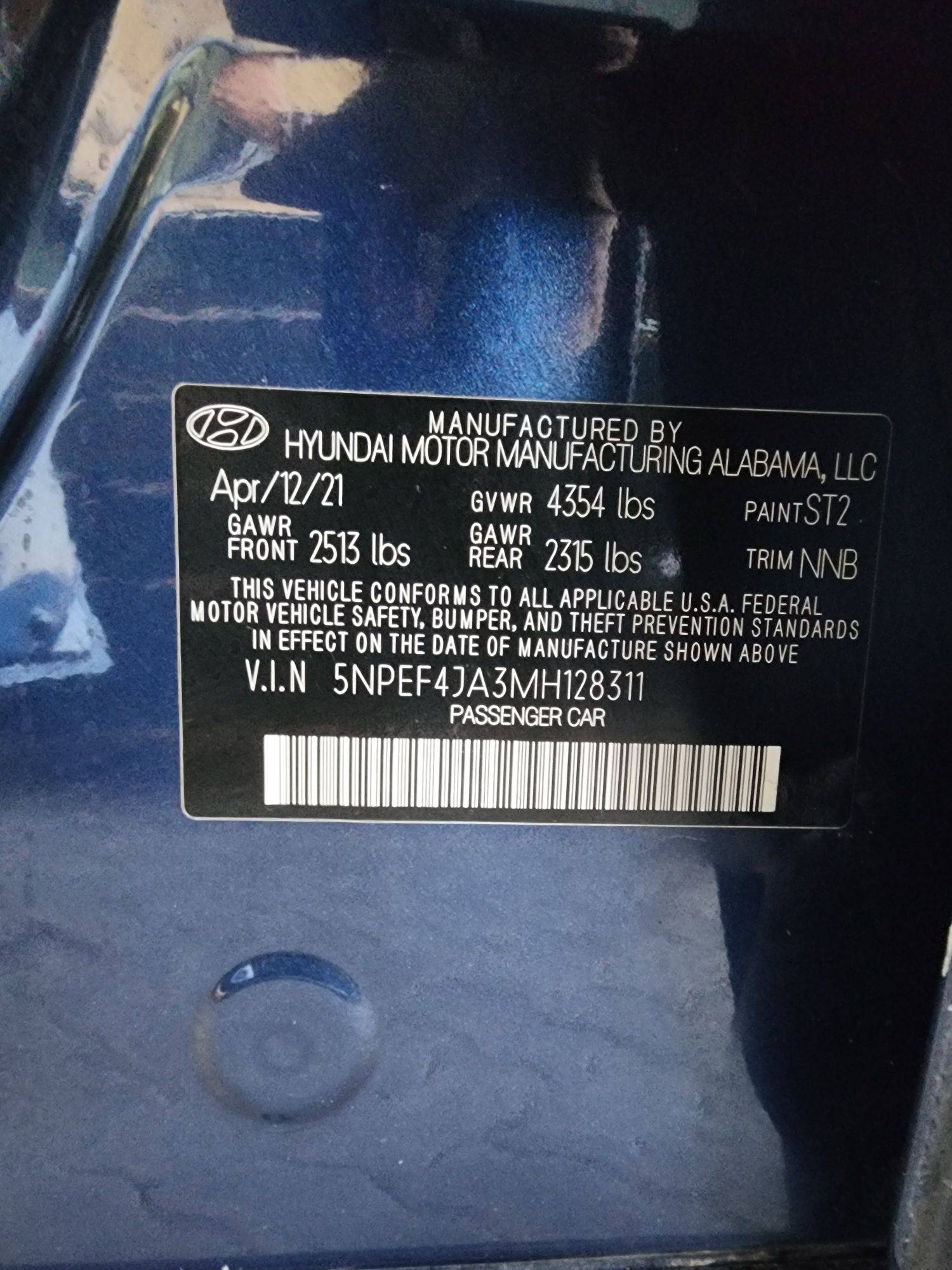 2021 HYUNDAI SONATA — 32629 Miles — Lot H128311 — Souq - Marhaba Auctions Used Cars - Image 10