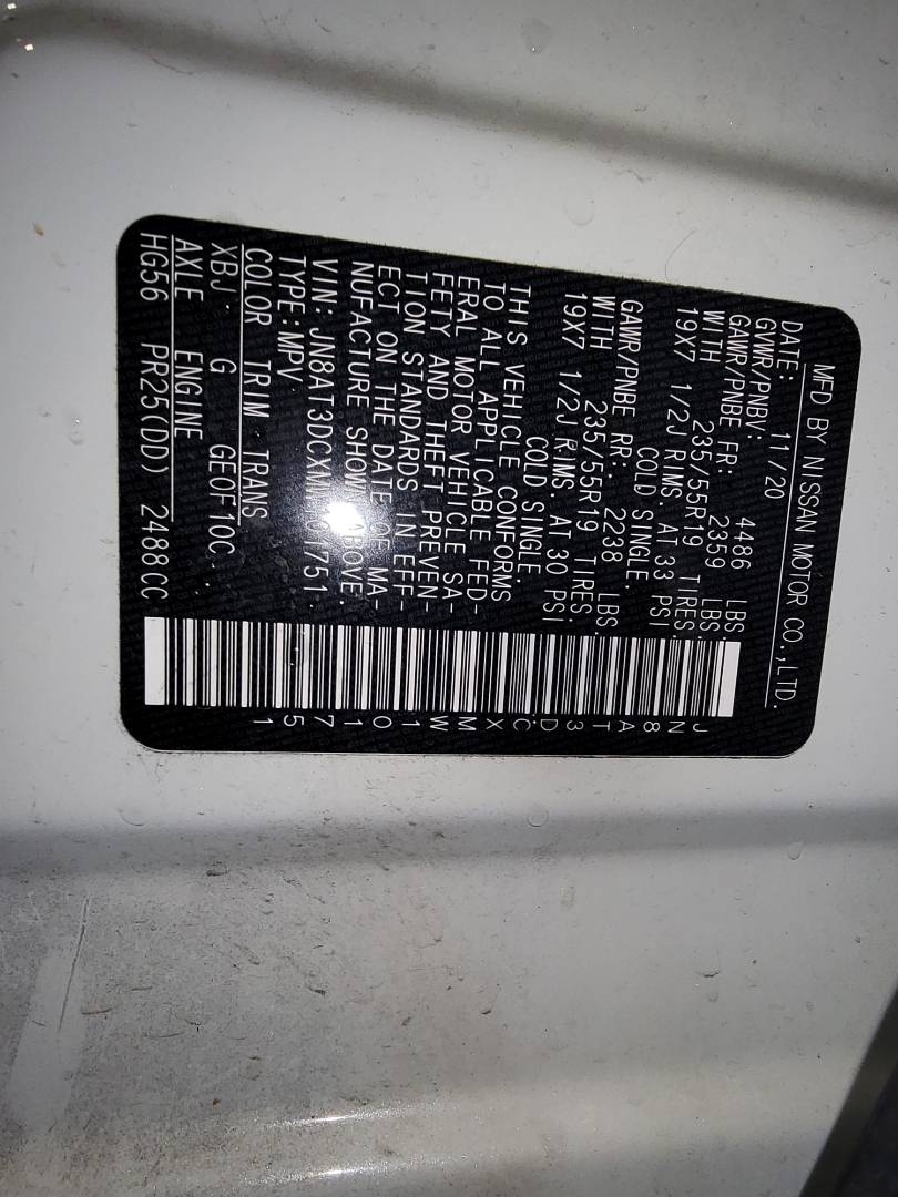2021 NISSAN ROGUE — 50233 Miles — Lot W101751 - Marhaba Auctions Used Cars - Image 12