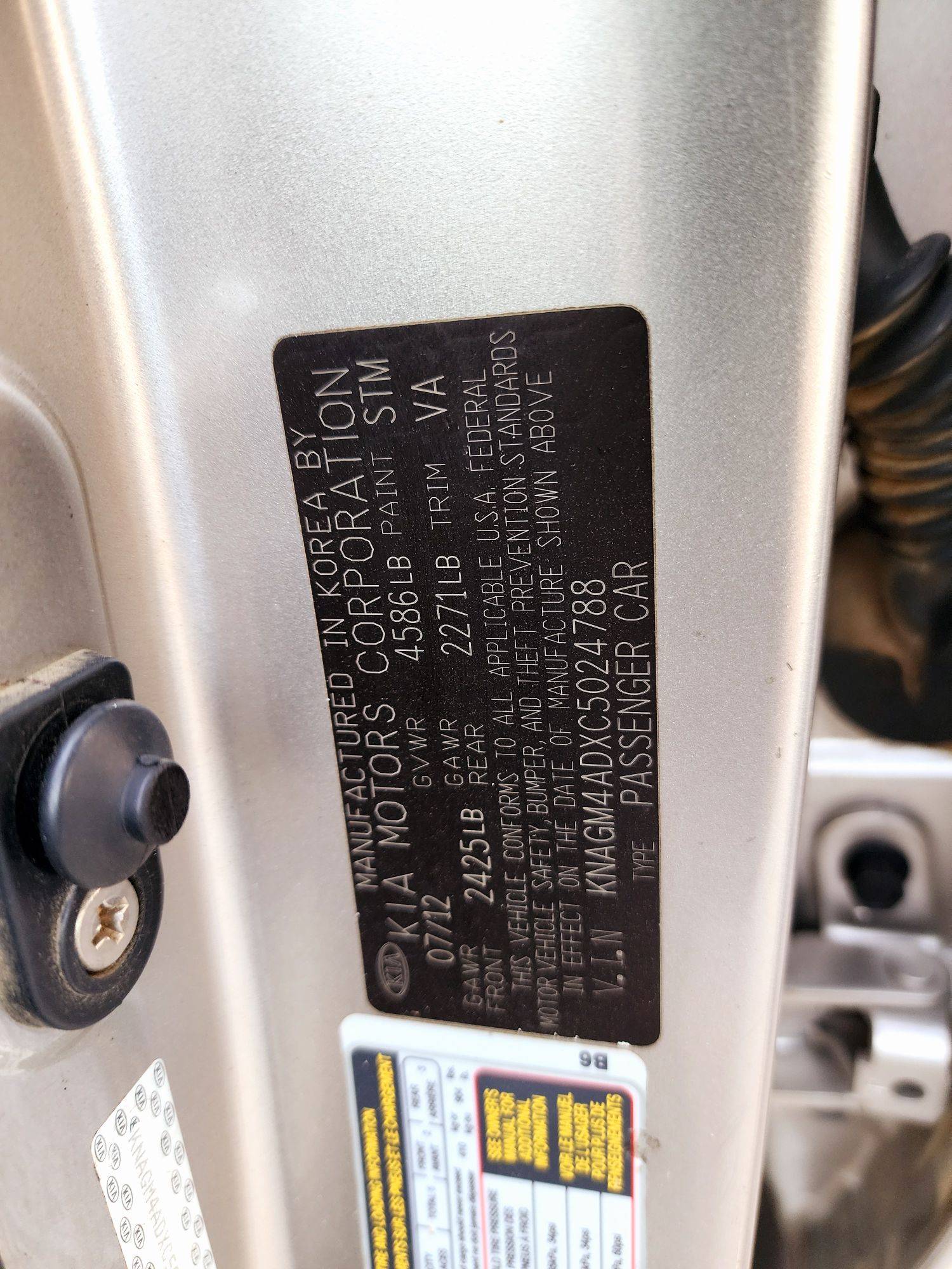 2012 KIA OPTIMA — 187635 Miles — Lot ADXC5024788 — Souq - Marhaba Auctions Used Cars - Image 10