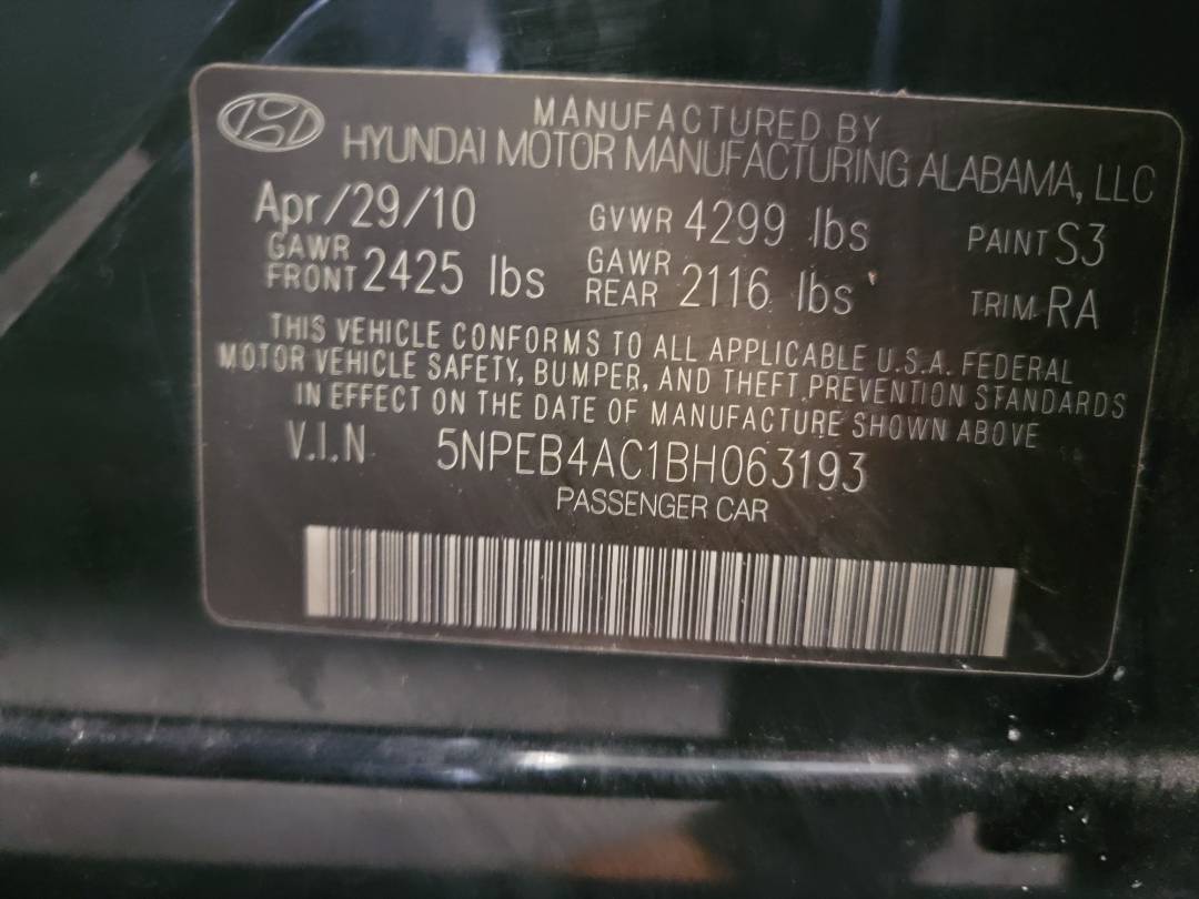 2011 HYUNDAI SONATA — 217022 Miles — Lot 49267004 — Souq - Marhaba Auctions Used Cars - Image 9