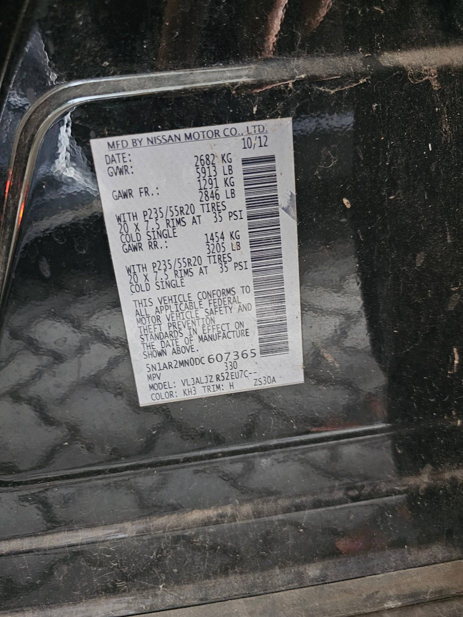 2013 NISSAN PATHFINDER — 168175 Miles — Lot DC607365 — Souq - Marhaba Auctions Used Cars - Image 10