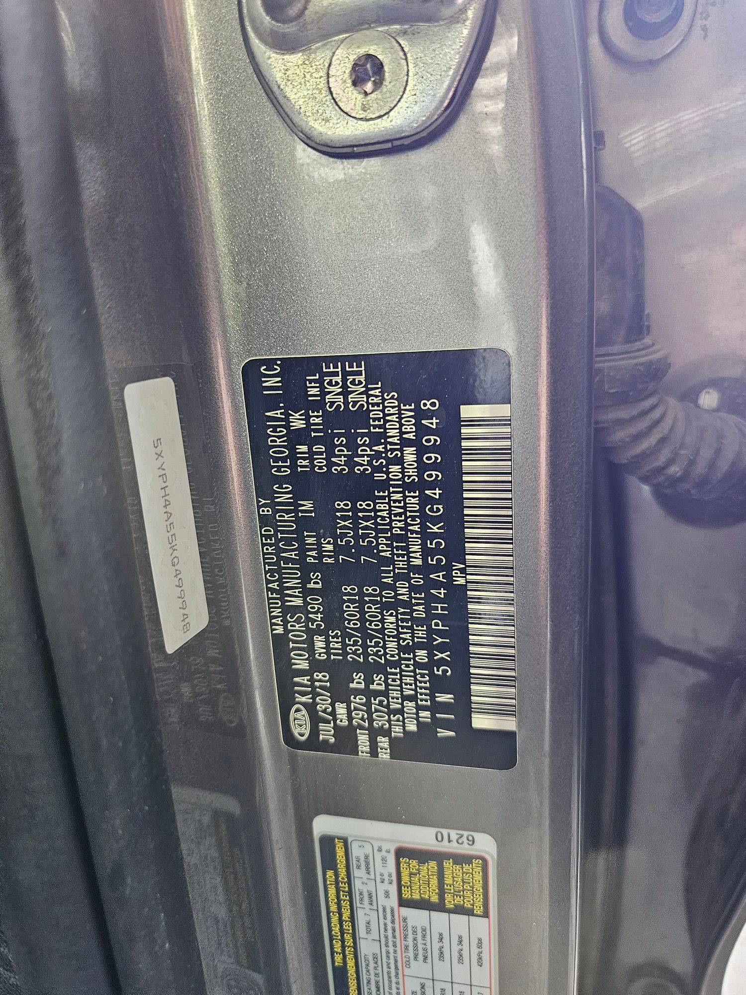 KIA SORENTO 2019 - Marhaba Auction Used Cars - Image 10