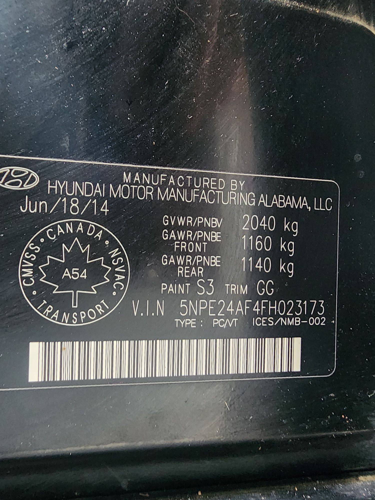 HYUNDAI SONATA 2015 - Marhaba Auction Used Cars - Image 11