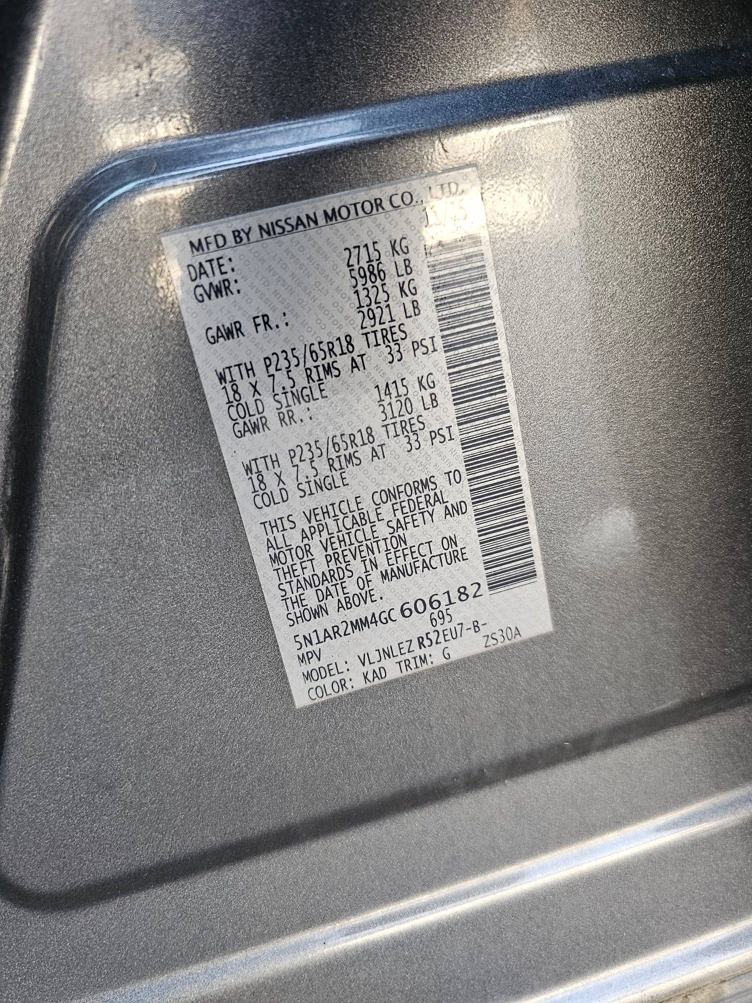 2016 NISSAN PATHFINDER — 158434 Miles — Lot 48515655 — Souq - Marhaba Auctions Used Cars - Image 9