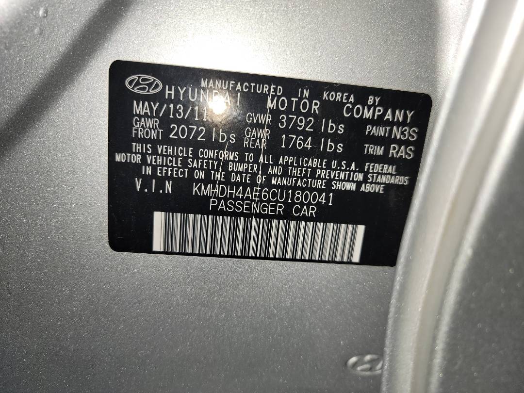 2012 HYUNDAI ELANTRA — 154050 Miles — Lot 180041 - Marhaba Auctions Used Cars - Image 9