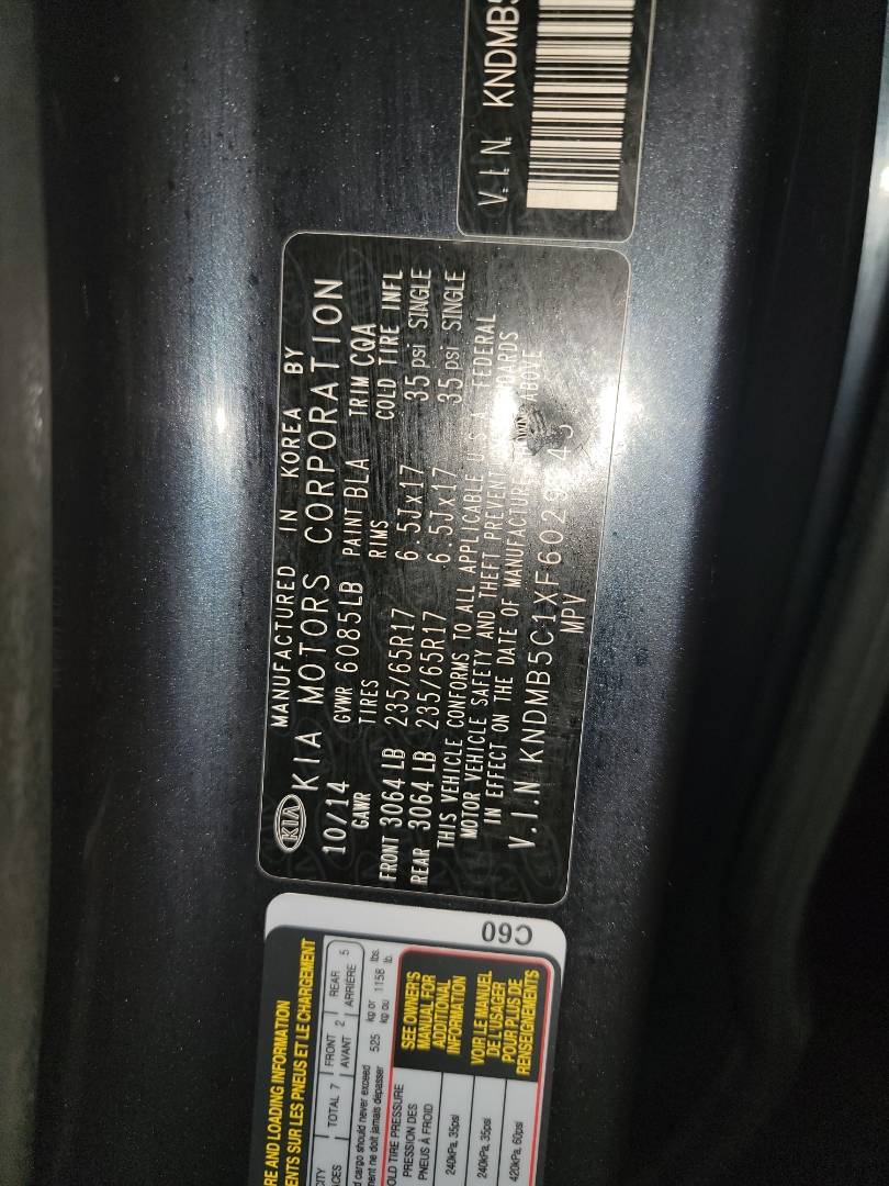 2015 KIA SEDONA — 237781 Miles — Lot 6029945 - Marhaba Auctions Used Cars - Image 17