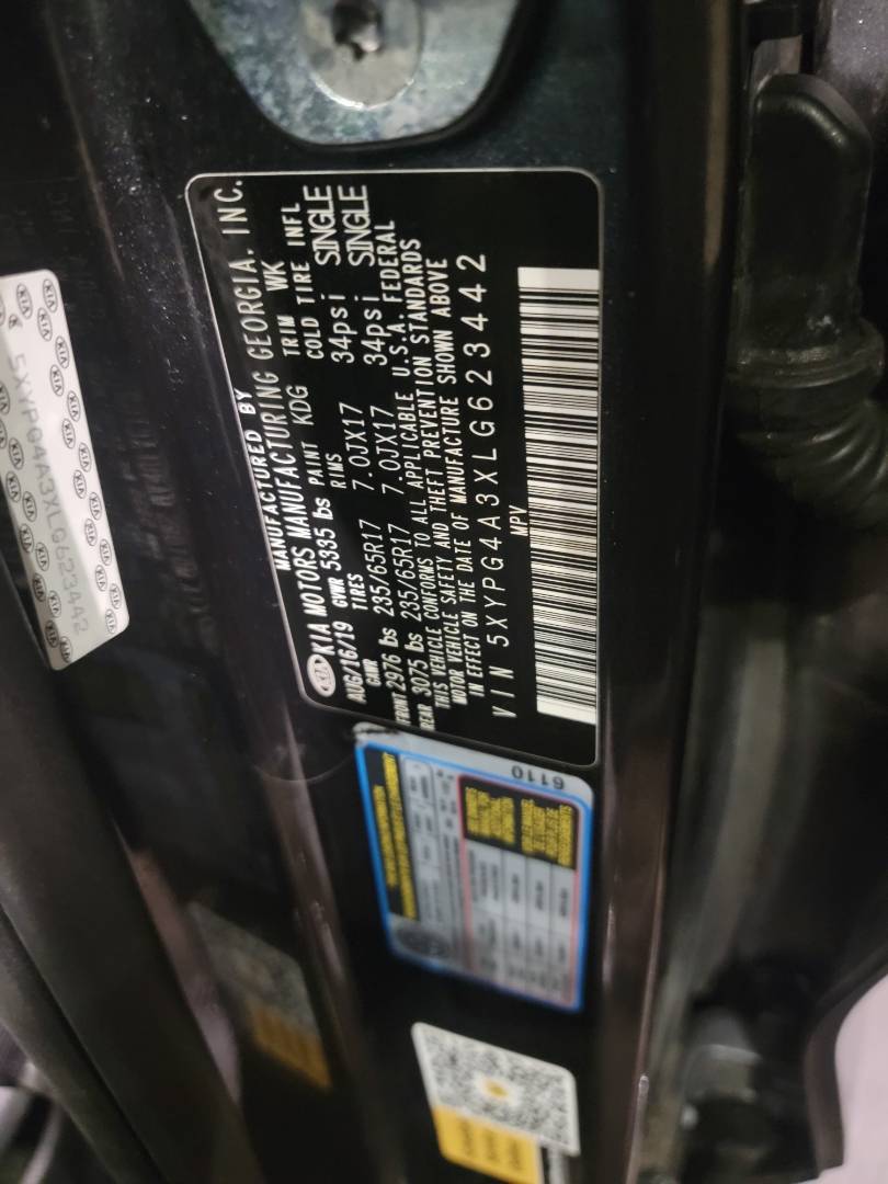 2020 KIA SORENTO — 89291 Miles — Lot LG623442 — Main - Marhaba Auctions Used Cars - Image 9