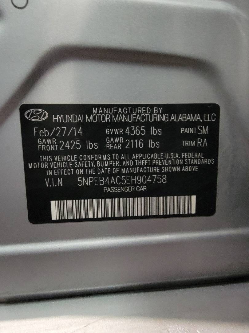 2014 HYUNDAI SONATA — 204552 Miles — Lot 904758 — Main - Marhaba Auctions Used Cars - Image 10