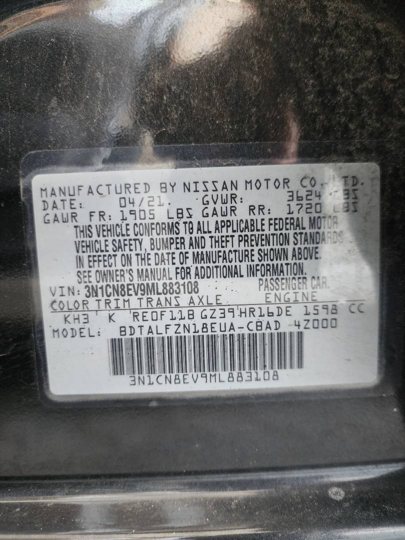 2021 NISSAN VERSA — 26735 Miles — Lot 38325500 - Marhaba Auctions Used Cars - Image 7
