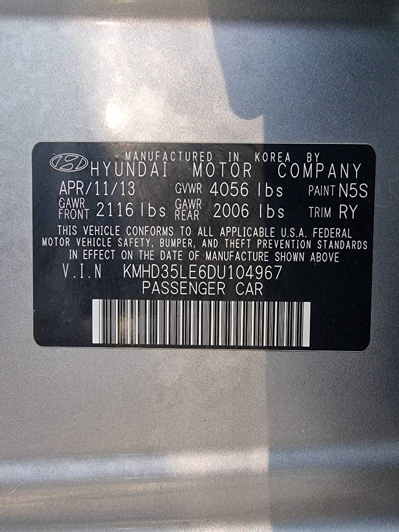2013 HYUNDAI ELANTRA — 160100 Miles — Lot 125487 — Ind. 12 - Marhaba Auctions Used Cars - Image 10