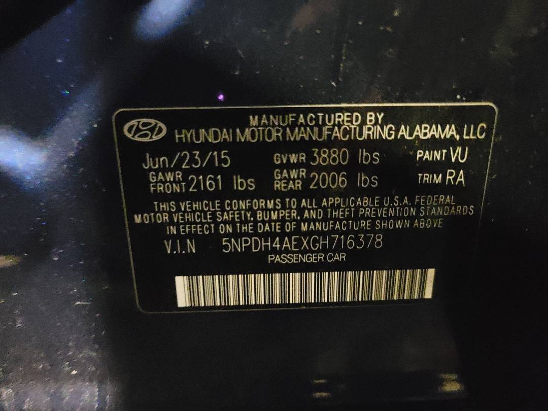 2016 HYUNDAI ELANTRA — 147391 Miles — Lot 201250 — Souq - Marhaba Auctions Used Cars - Image 8