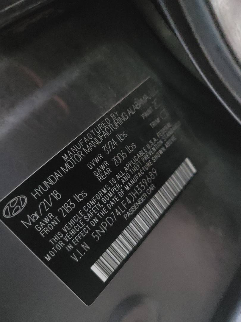 2018 HYUNDAI ELANTRA — 143114 Miles — Lot F4JH339689 — Main - Marhaba Auctions Used Cars - Image 6