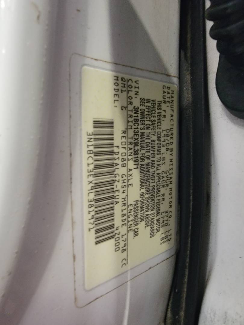 2009 NISSAN VERSA — 126108 Miles — Lot 381971 — Main - Marhaba Auctions Used Cars - Image 11