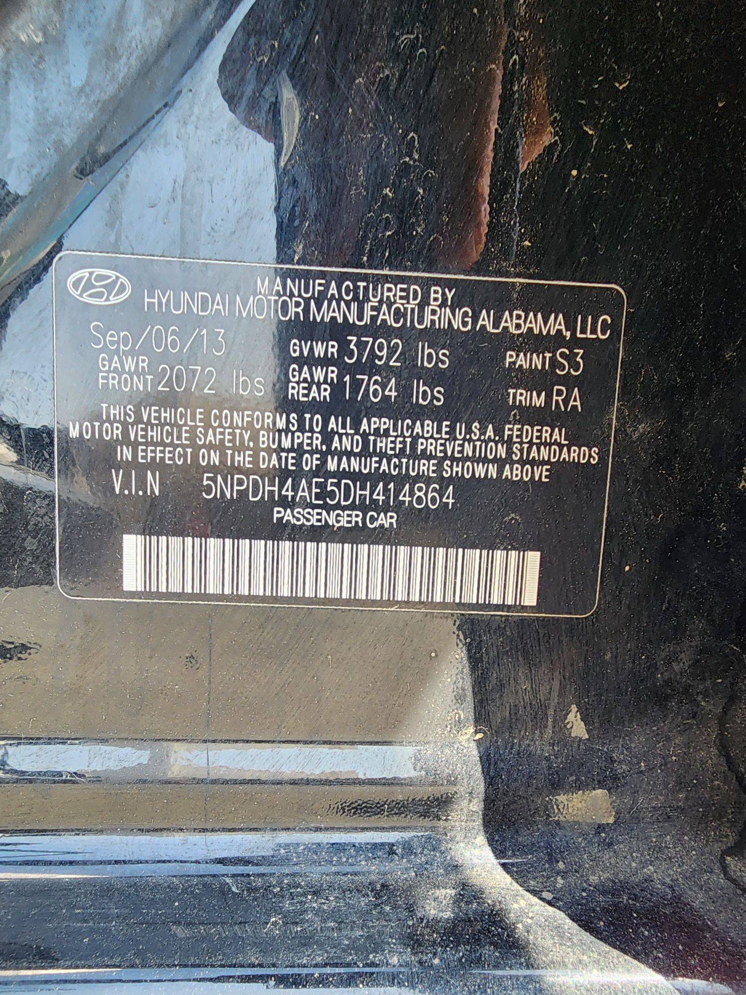 2013 HYUNDAI ELANTRA — 204133 Miles — Lot 4208279 — Souq - Marhaba Auctions Used Cars - Image 9