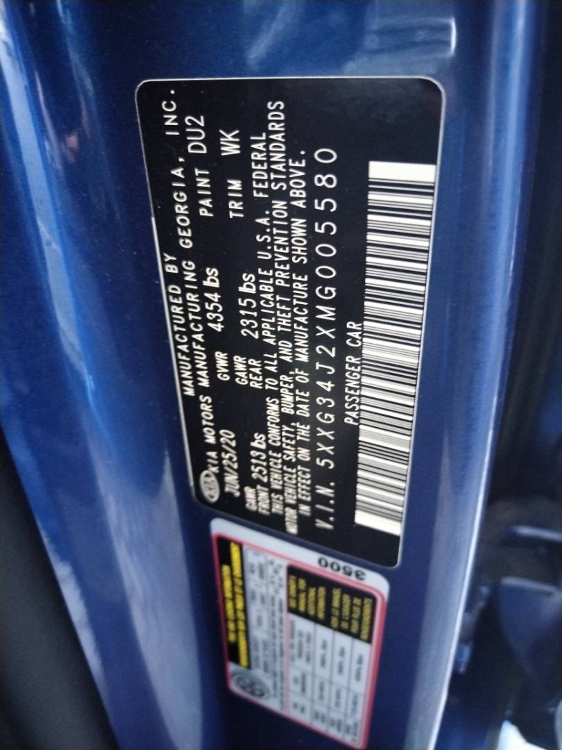 2021 KIA K5 — 13345 Miles — Lot MG005580 - Marhaba Auctions Used Cars - Image 8