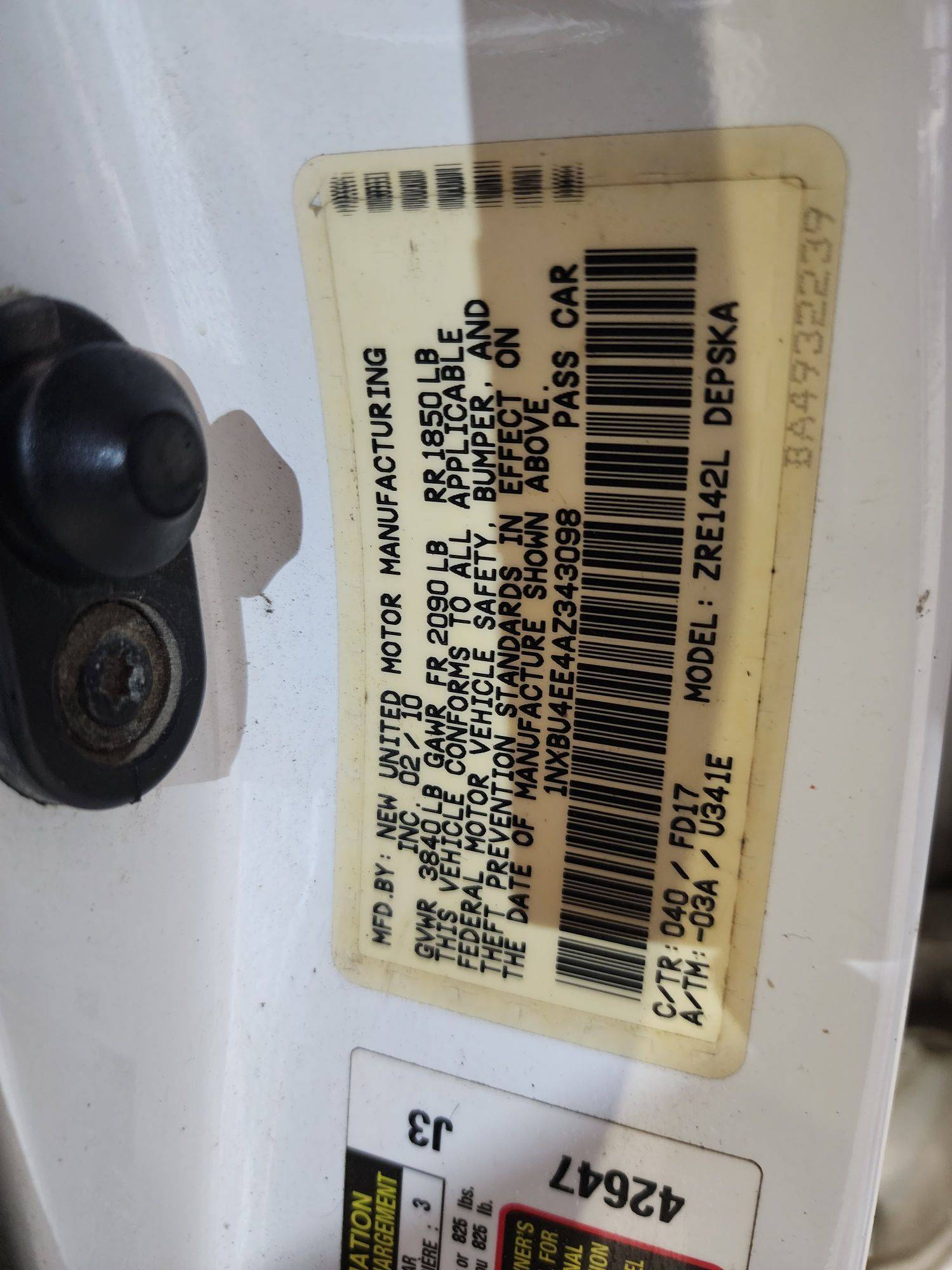 TOYOTA COROLLA 2010 - Marhaba Auction Used Cars - Image 10