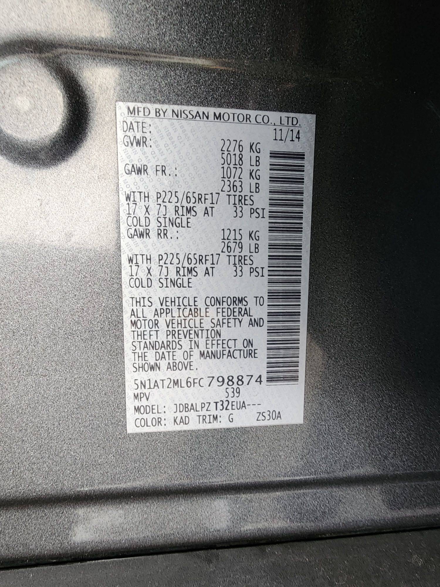 2015 NISSAN ROGUE — 123221 Miles — Lot 56336604 — Souq - Marhaba Auctions Used Cars - Image 9