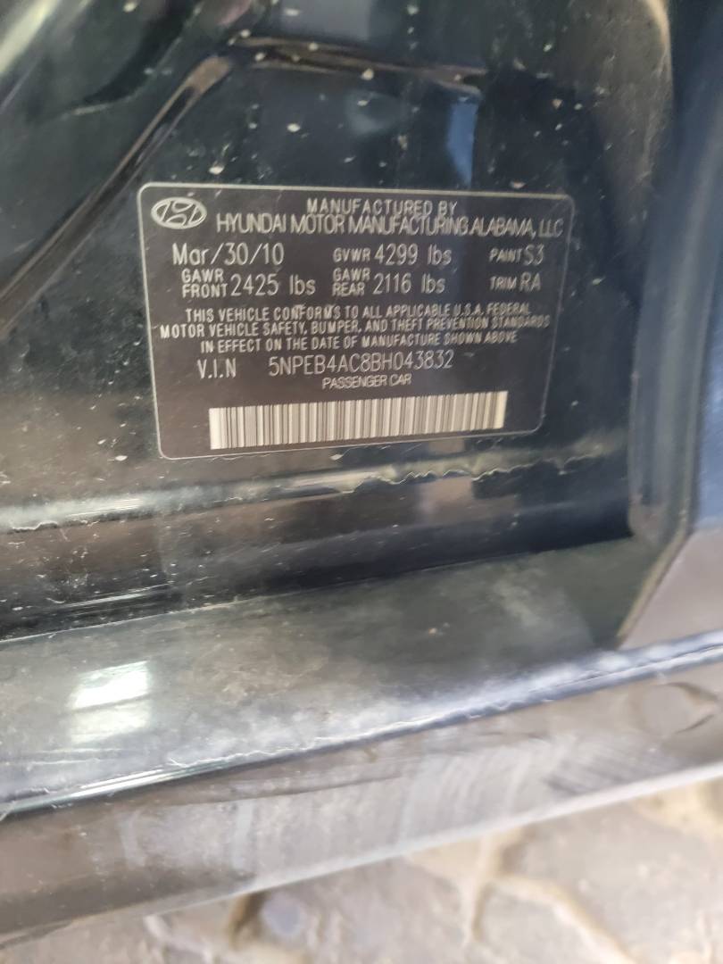 2011 HYUNDAI SONATA — 142579 Miles — Lot 043832 - Marhaba Auctions Used Cars - Image 9