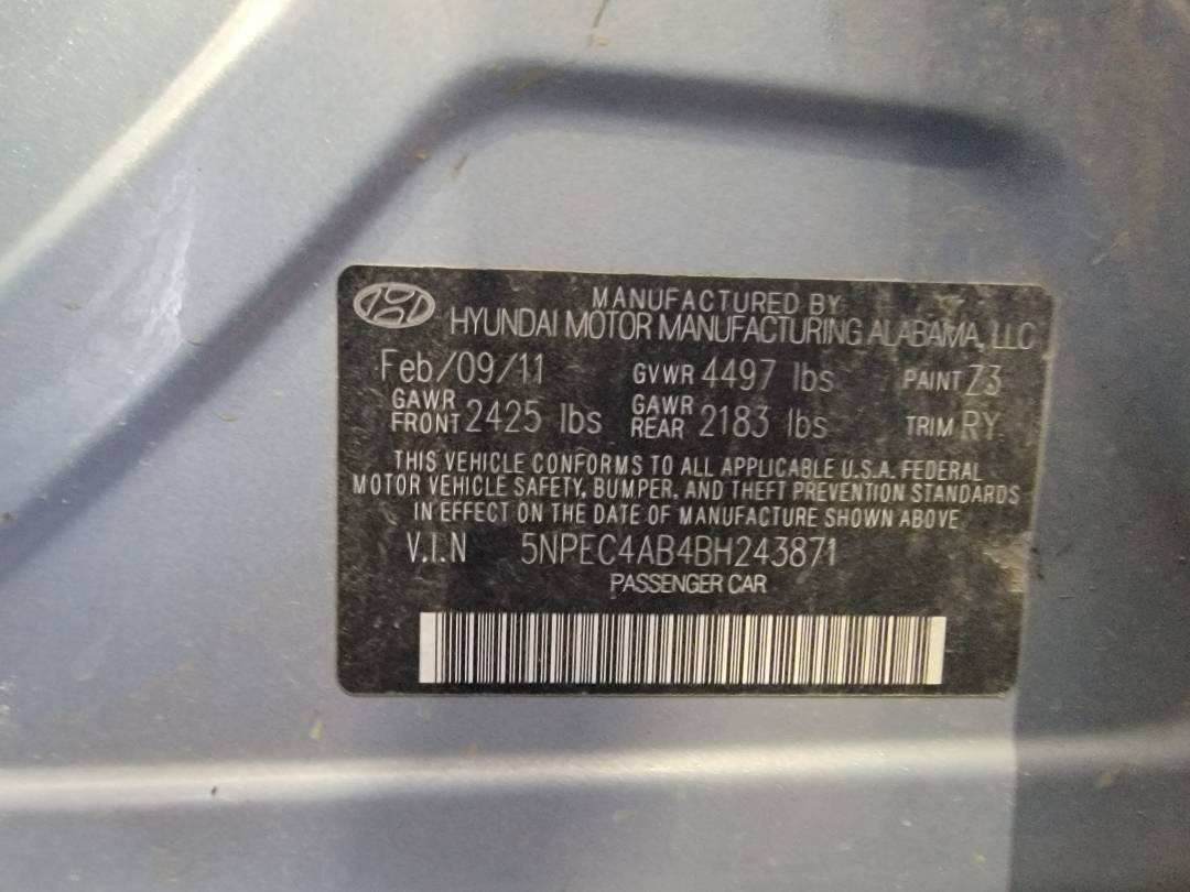 2011 HYUNDAI SONATA — 187689 Miles — Lot 52734734 — Main - Marhaba Auctions Used Cars - Image 10